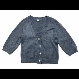 Cabi Gray Cable Knit Cardigan Sweater Size M